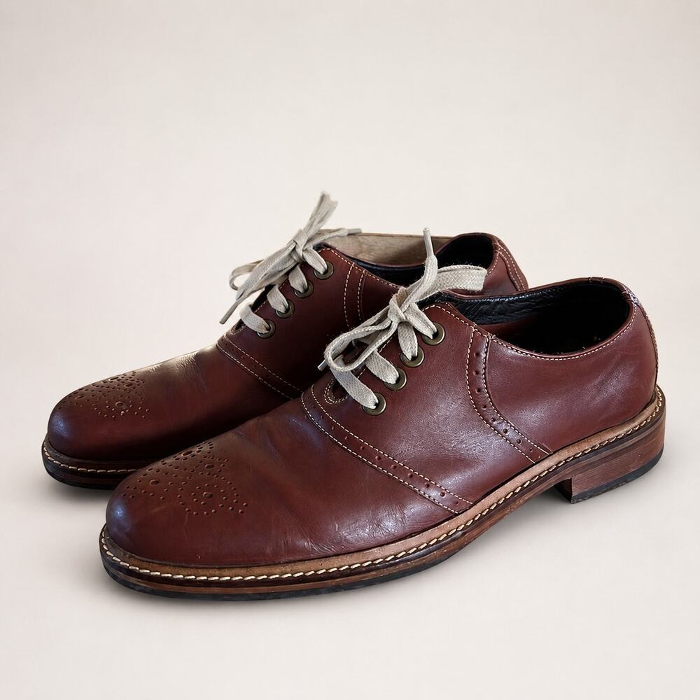 Cole Haan Wingtip Oxford Men's Size 8.5 Brown Leather Dress Shoe Classic